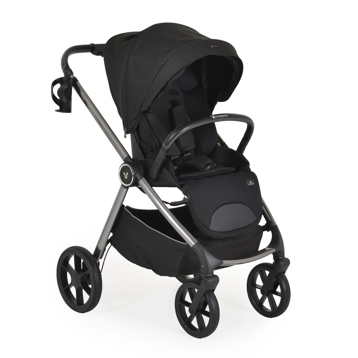Cangaroo Kombi-Kinderwagen Kombikinderwagen Unique 3 in 1, Babyschale Stoßdämpfer PU-Räder Tasche