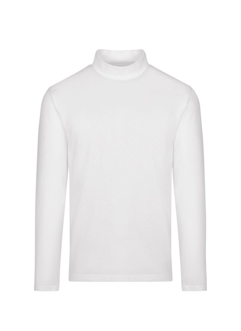 Trigema Longsleeve TRIGEMA Langarm Shirt mit Stehkragen (1-tlg)