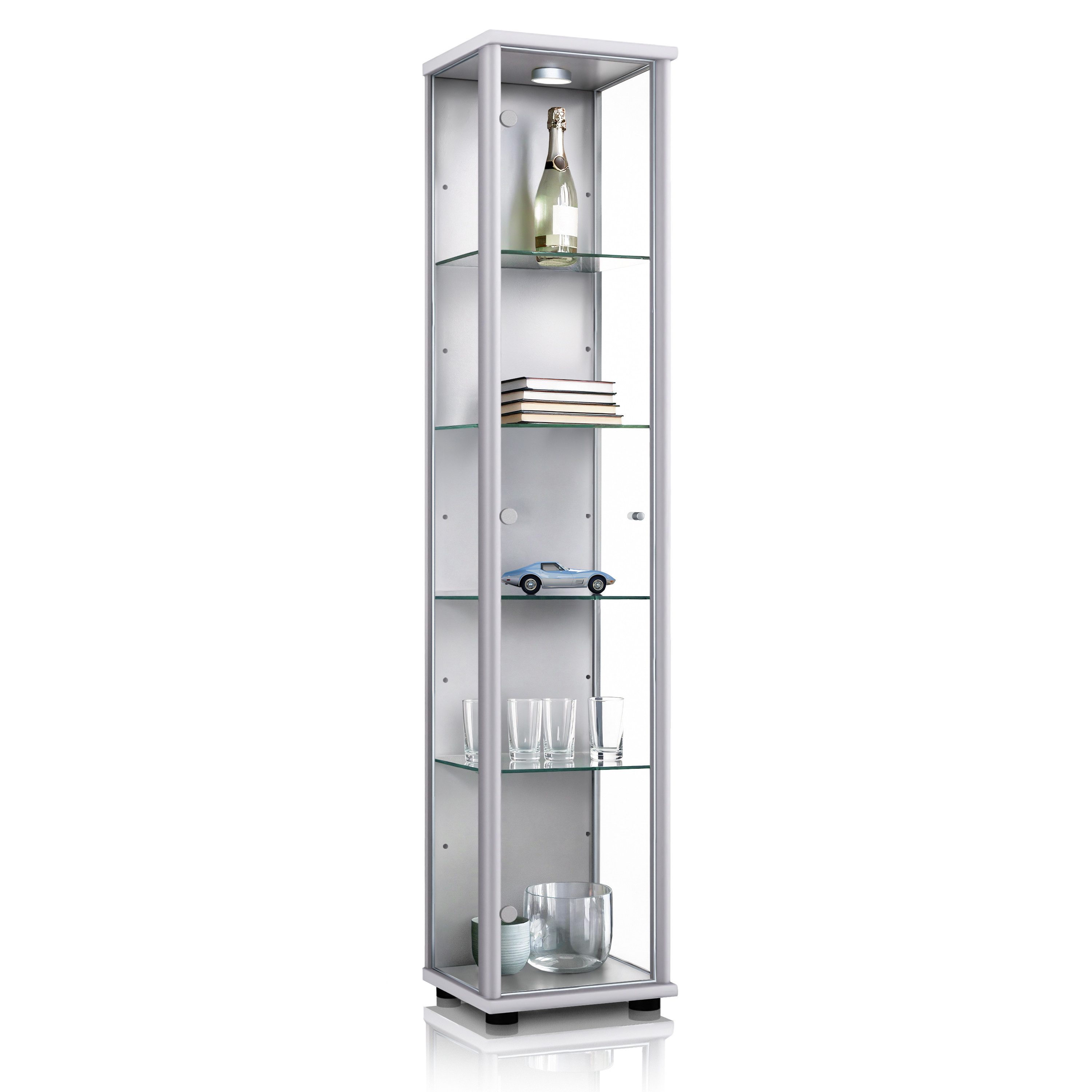 K-Möbel Glasvitrine C1014 (Glasvitrine (176x37x33 cm) günstig online kaufen