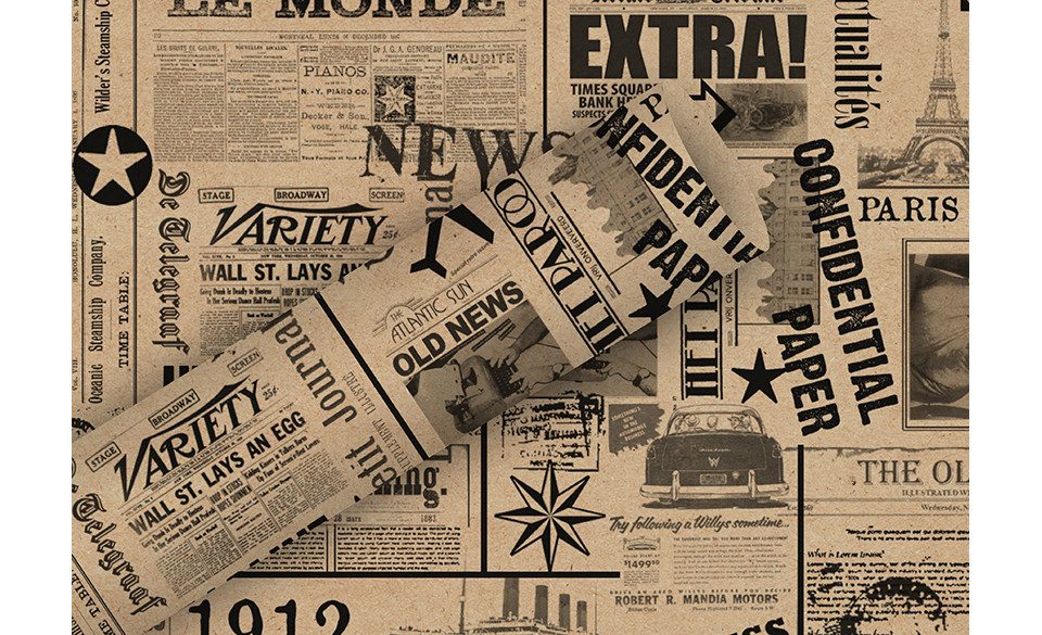 Braun+Company Atelier Geschenkpapier By Nature Geschenkpapier Zeitung 2 m