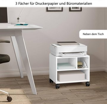 Woltu Aktenschrank (1-St) Druckertisch mit Rädern, ürocontainer rollbar