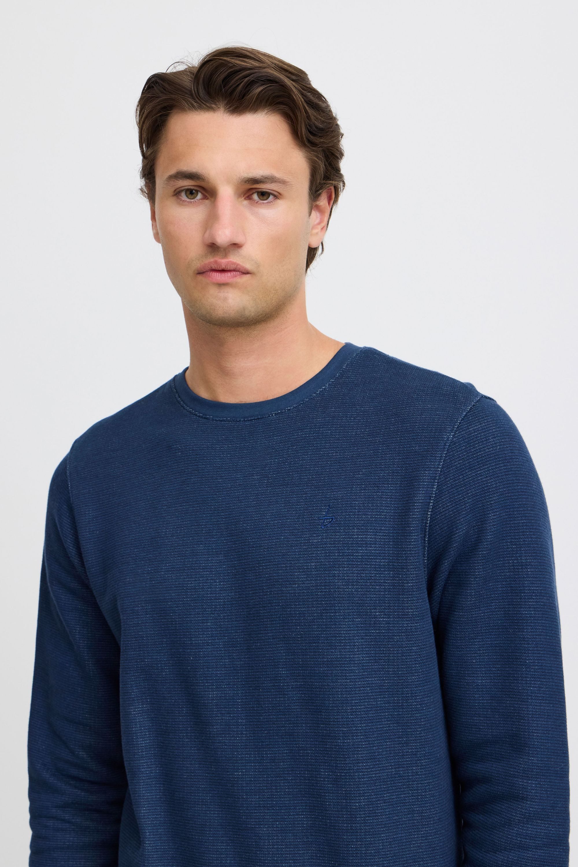 Blend Rundhalspullover BHSweatshirt Klassischer Sweatpullover mit Rundhalsausschnitt