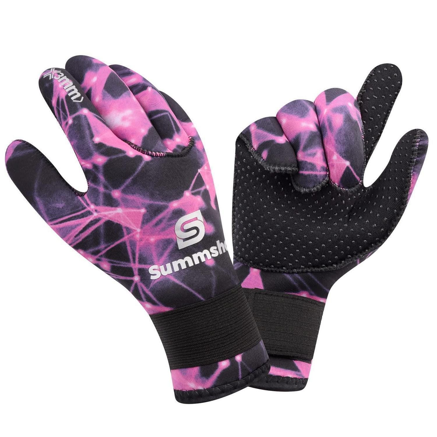 LuxusKollektion Neoprenhandschuhe Neoprenhandschuhe 3mm Damen Herren Rosa (1-St)