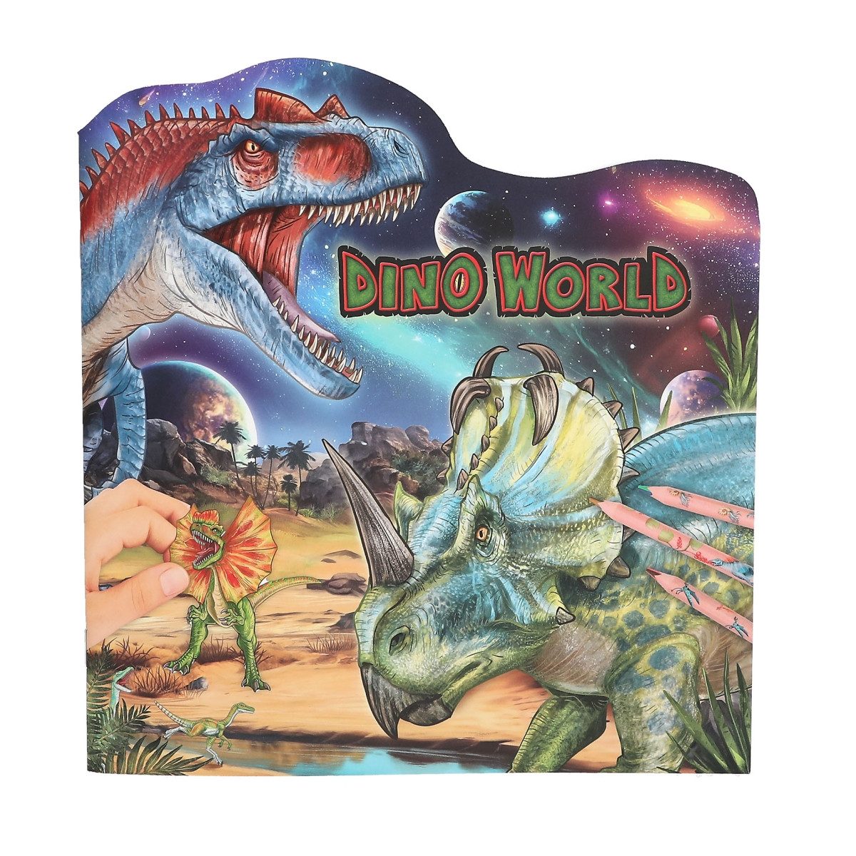 Depeche Malvorlage Dino World Dinosaurier Malbuch Buch inkl. Sticker Ausmalbuch