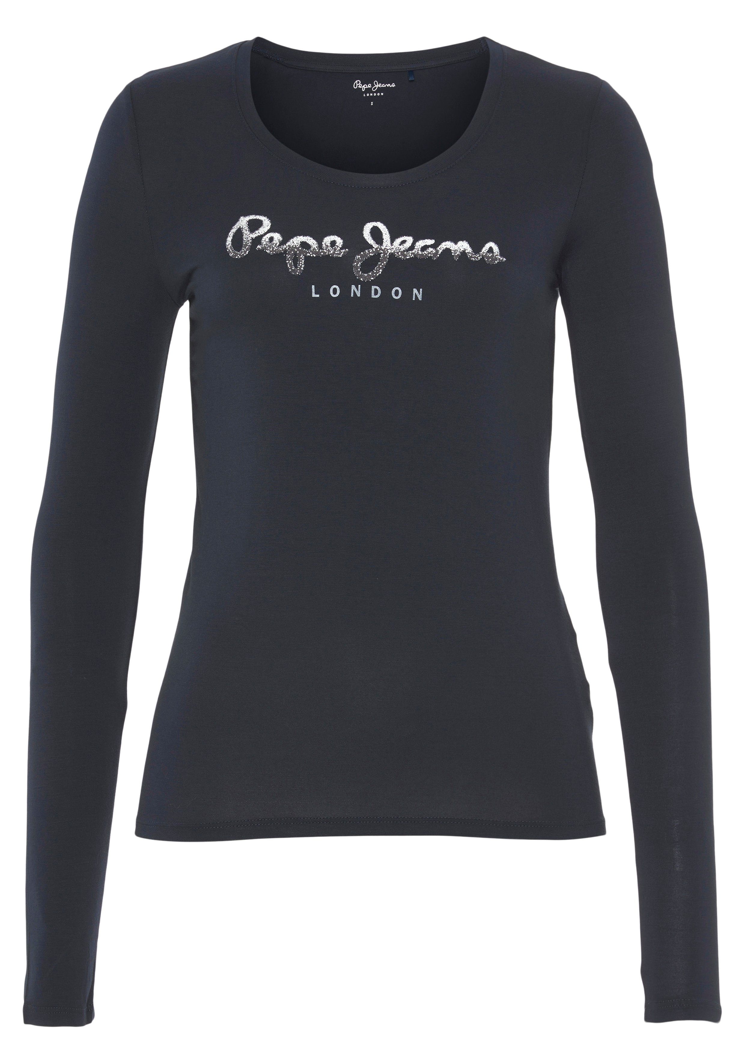 Neue Ankünfte für 2024 Pepe Jeans BELINDA T-Shirt 594DULWICH RO LS (1-tlg)