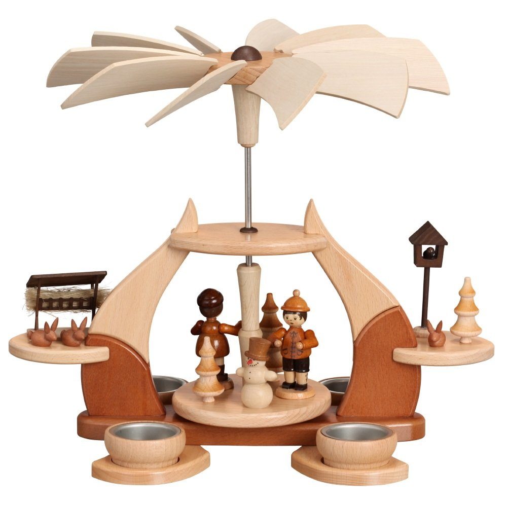 Lichterbogen Zeidler Weihnachtspyramide Design loderndes Feuer