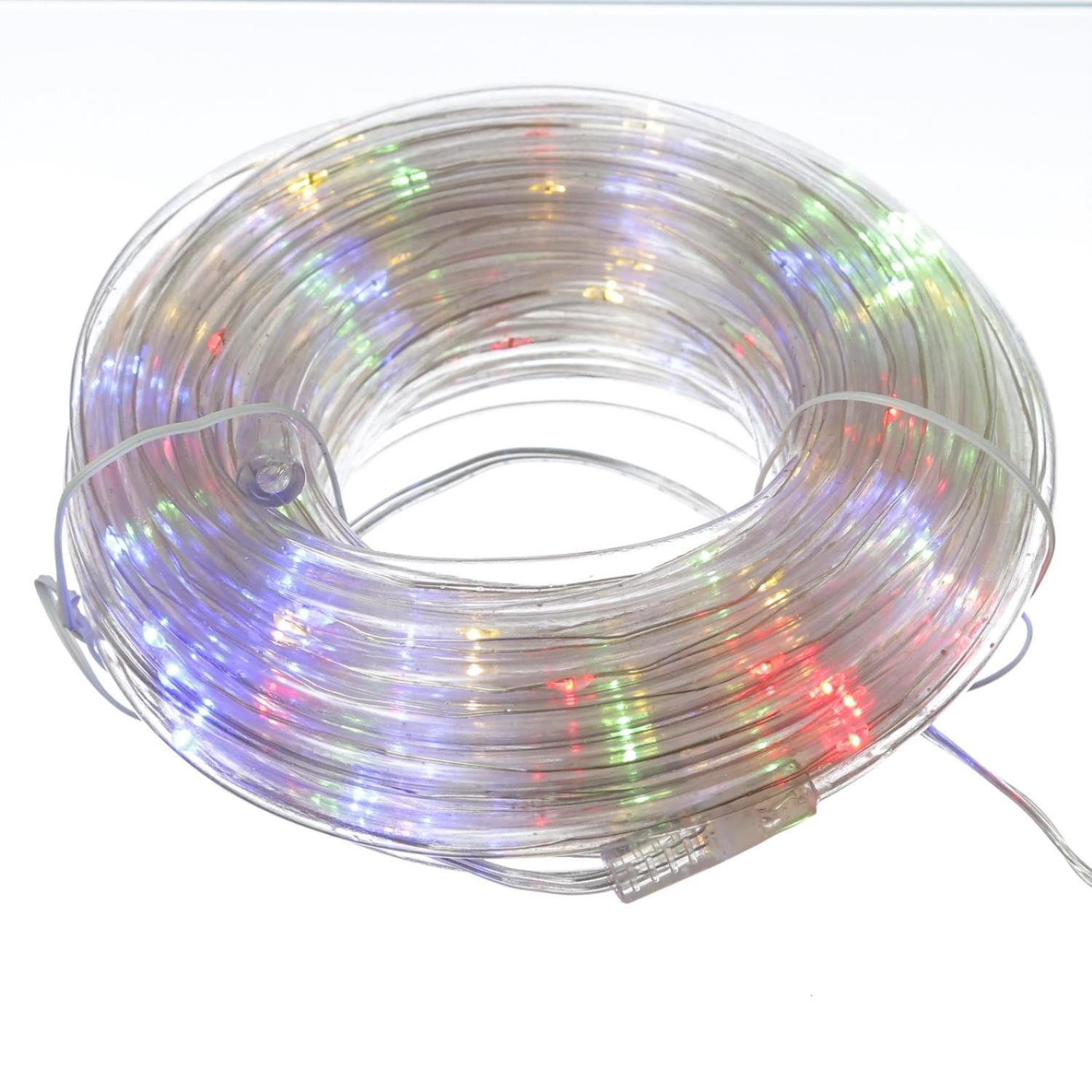 MARELIDA LED-Lichterschlauch LED Lichtschlauch bunt Außen Lichterkette Party Garten Balkon 12m, 120-flammig