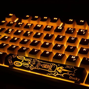 Ducky ONE 2 TKL PBT MX-Brown Gaming-Tastatur (mechanische Tasten, USB, deutsches Layout QWERTZ, weiß, RGB-LED)
