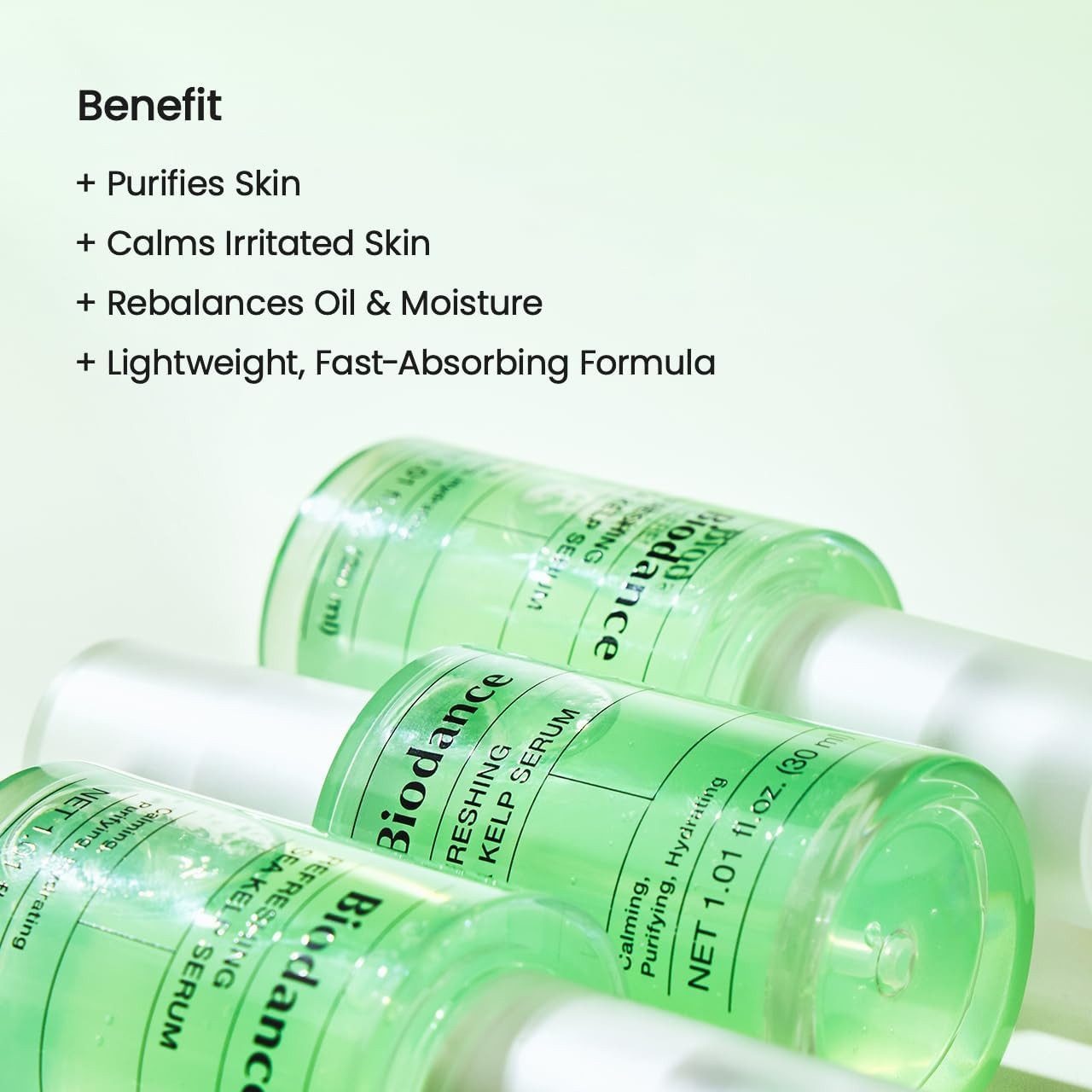 Biodance Gesichtsserum Refreshing Sea Kelp Serum 30 ml – Beruhigendes Anti-Breakout Serum für ölige, Mischhaut & empfindliche Haut – Sebum & Oil Control, mit Niacinamide & Deep Sea Water – Korean Skin Care