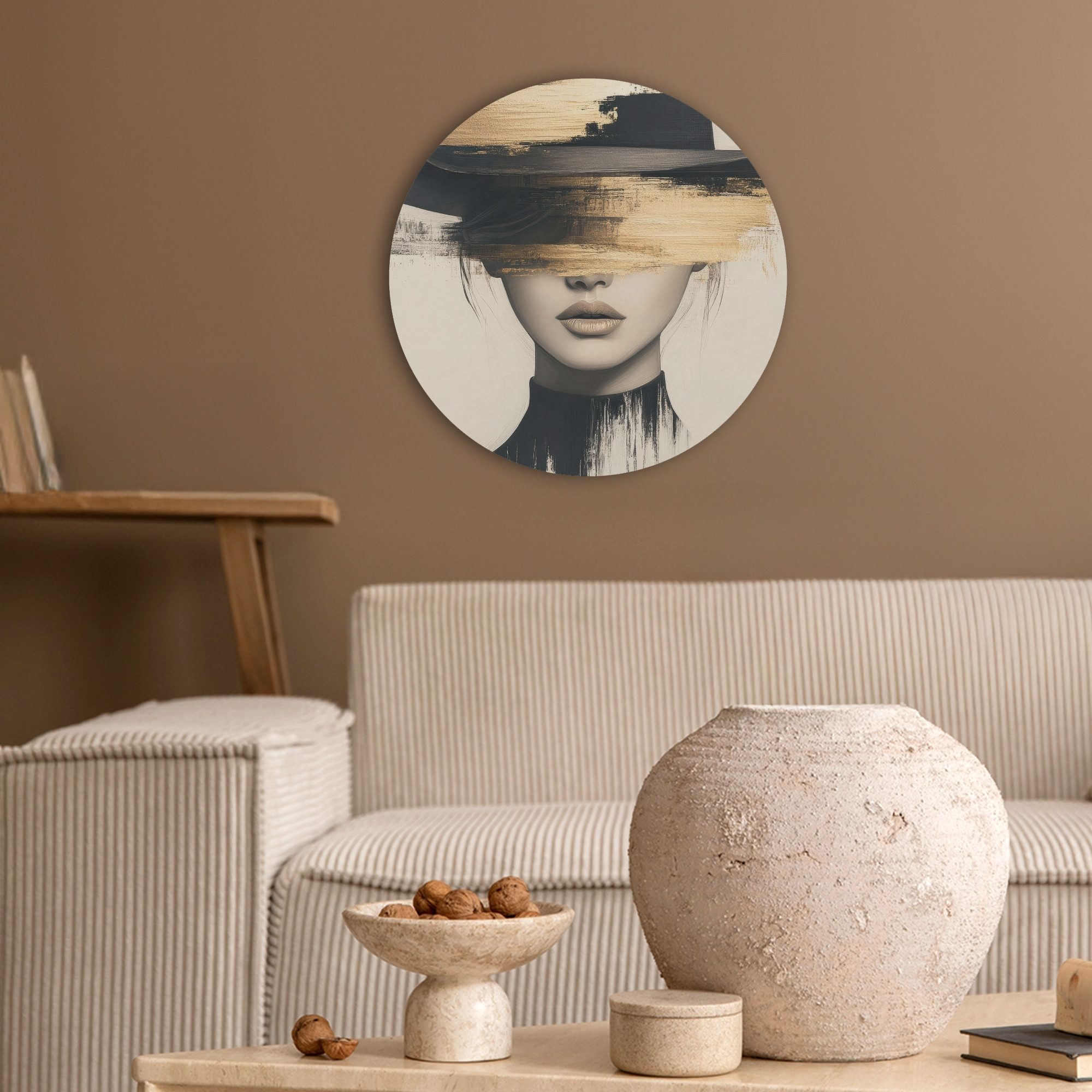 MuchoWow Gemälde Frau - Hut - günstig online kaufen