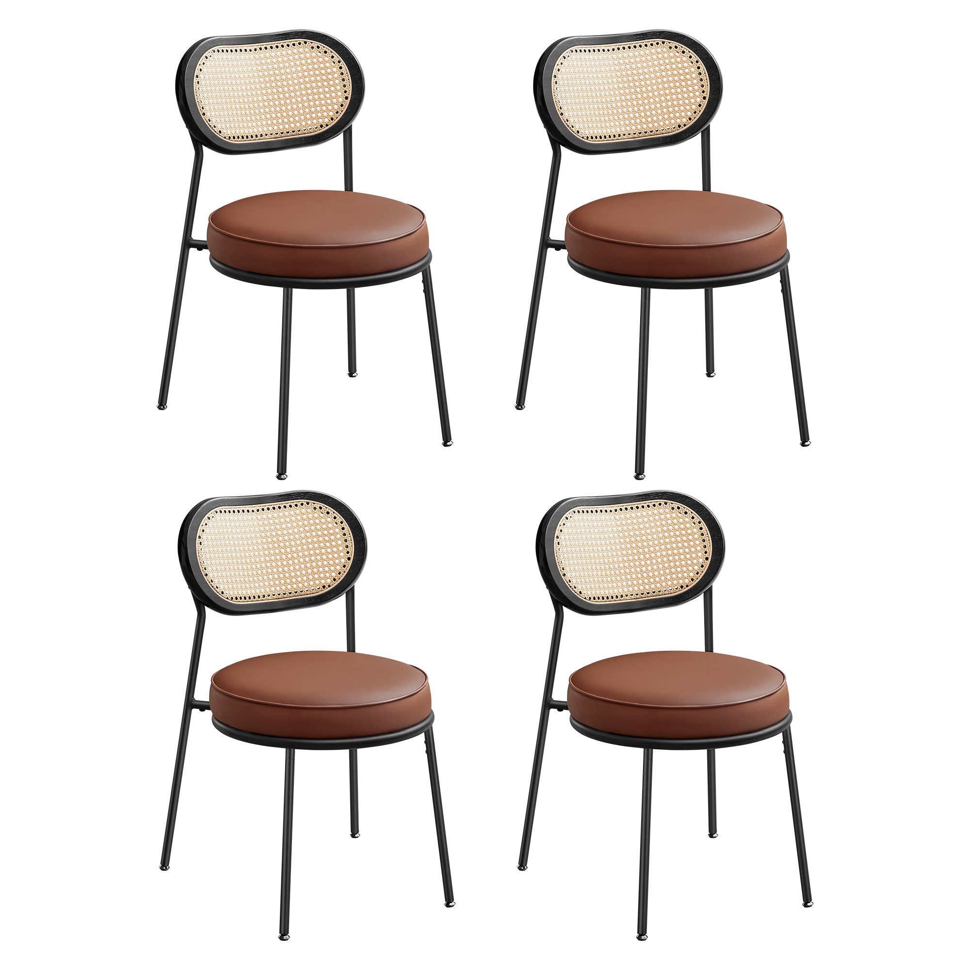 VASAGLE Esszimmerstuhl (4 St), Küchenstuhl, Boho-Stil, günstig online kaufen