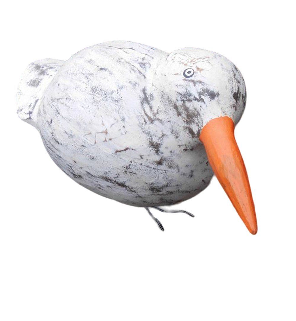 Deko-Impression Dekofigur Neugierige, dicke Möwe. Maritimes Deko-Objekt Holz Handarbeit 27 cm (1 St)