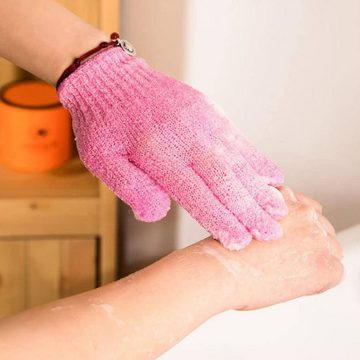 Lubgitsr Badebürste Peeling-Handschuhe, Badehandschuhe,Dusche, Spa, Massagehandschuhe, 1-tlg.