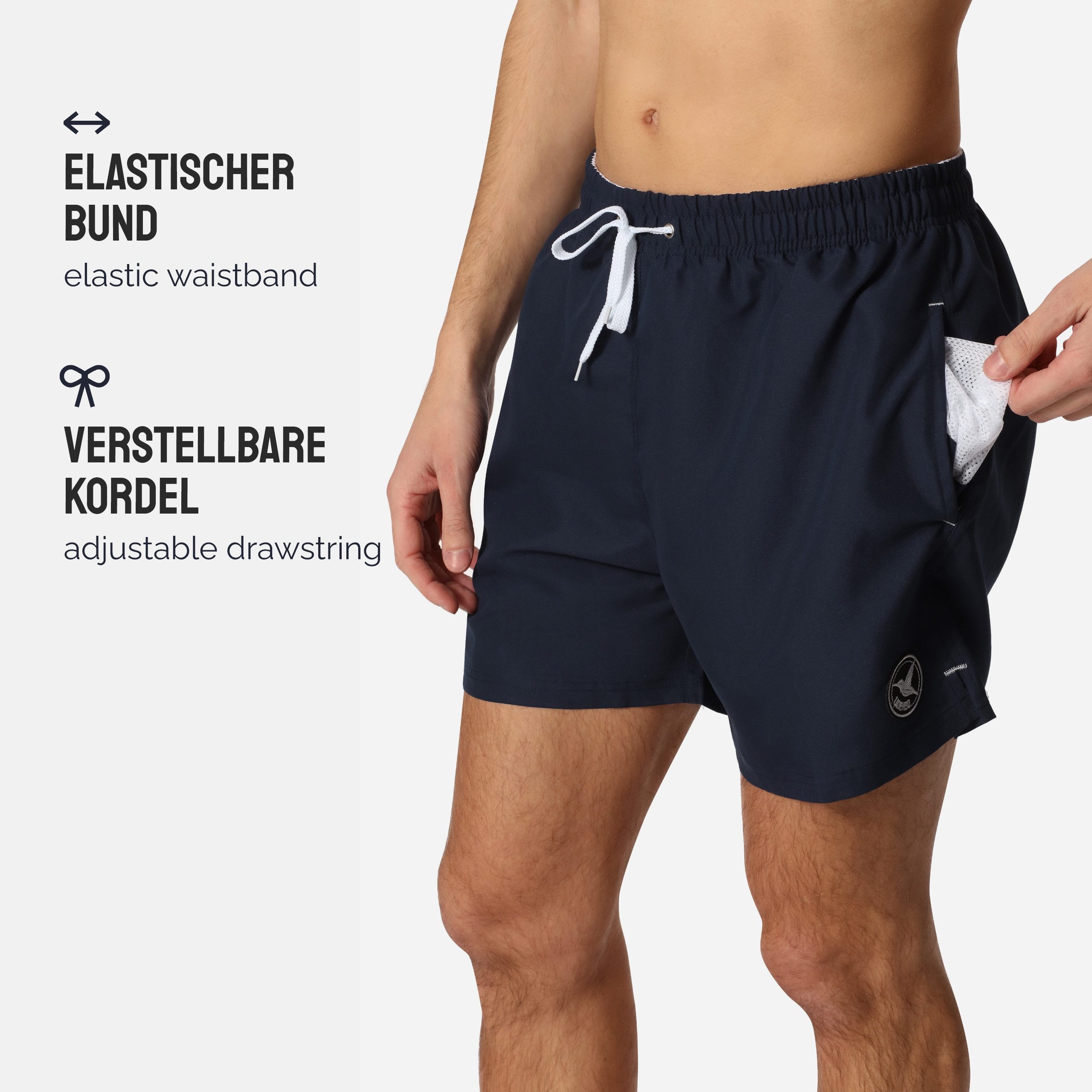 Ladeheid Badeshorts Herren Badehose Boardshorts Beachshorts Schwimmhose LA40-198