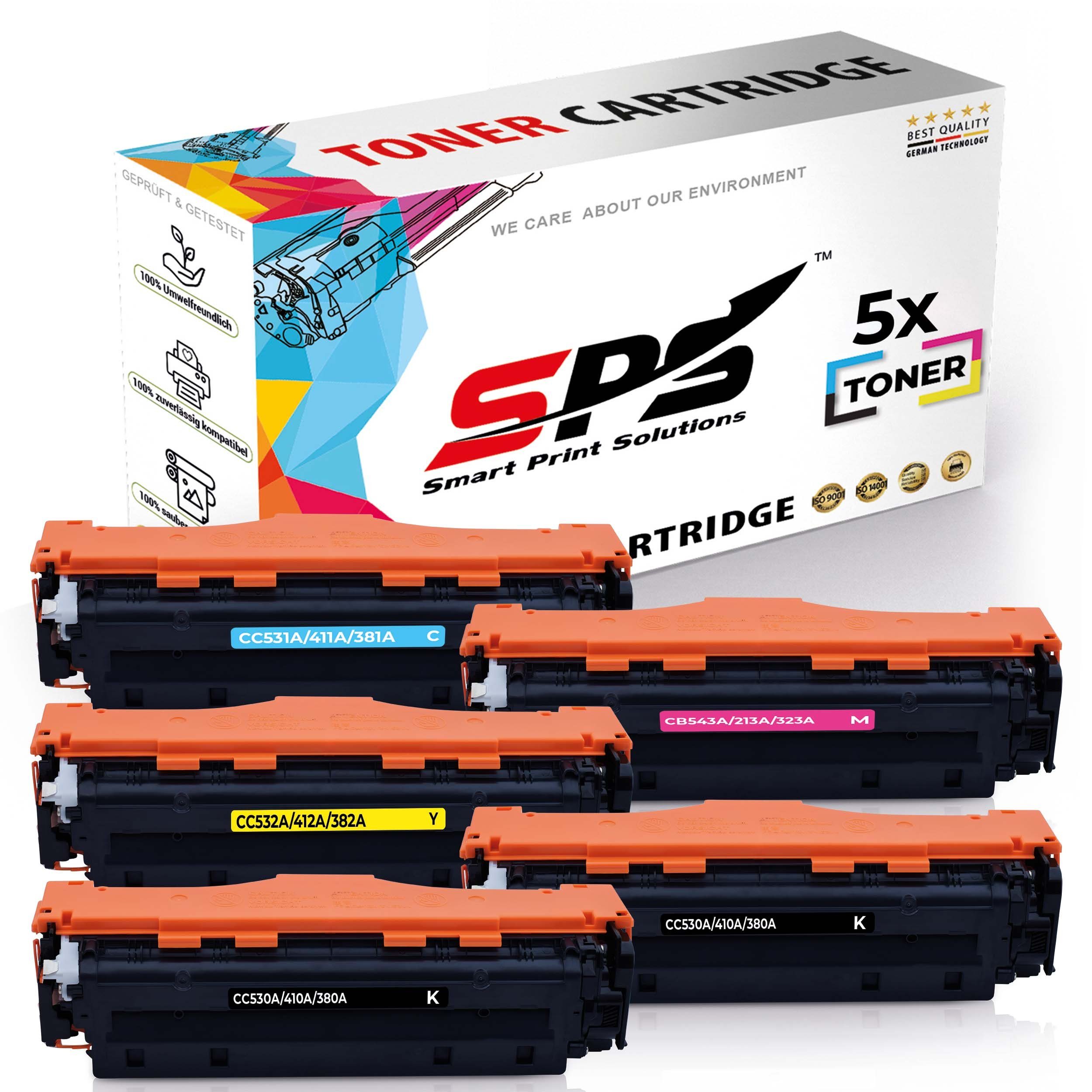Color CC530, SPS 304A für Pack) CP2025 Tonerkartusche Laserjet HP (5er Kompatibel