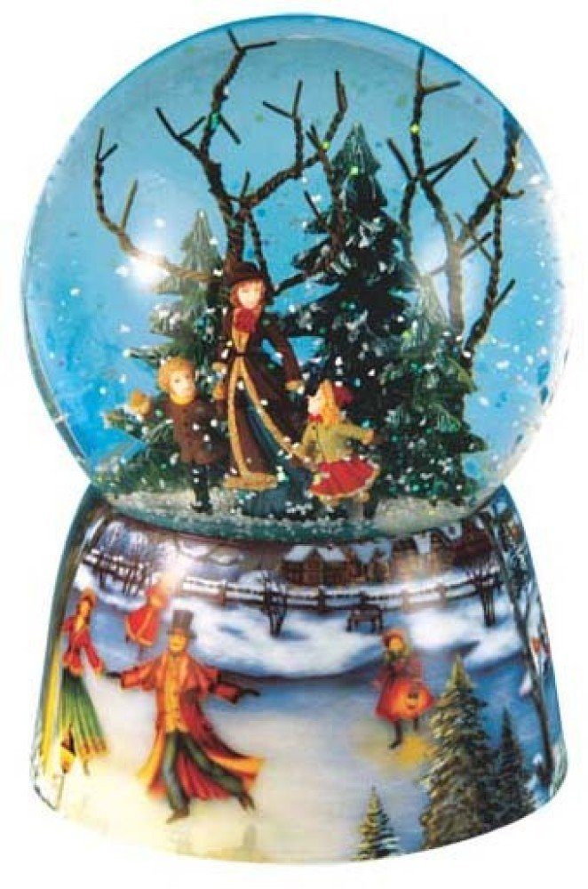 Spieluhr Schneekugel Eisläufer