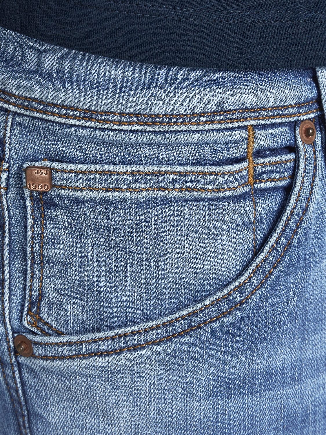 Jack & Jones Slim-fit-Jeans Herren Jeans Hose Slim Fit JJIGLENN JJFOX RA 604 50SPS – Bild 4 von 4