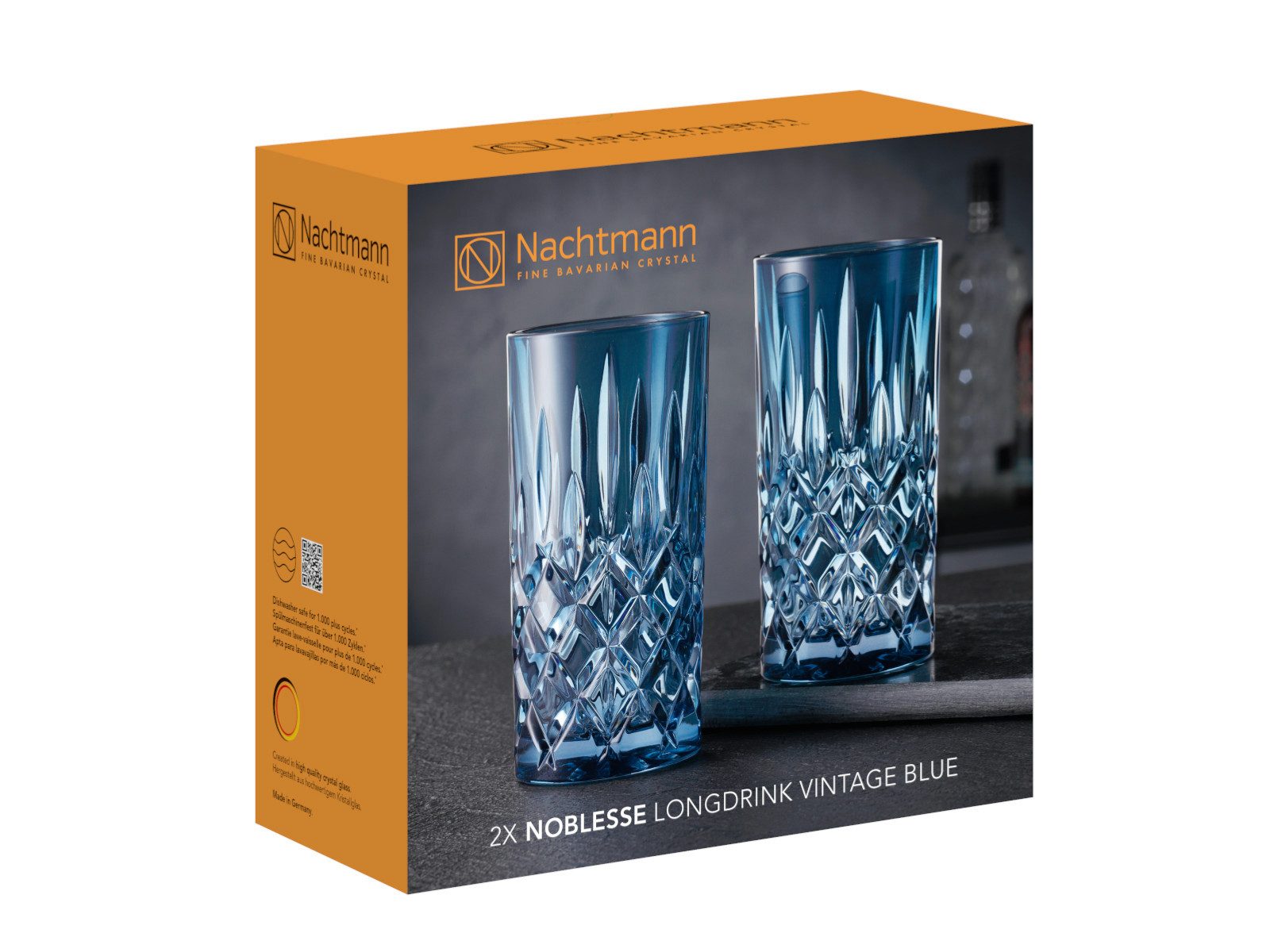 Gläser-Set Noblesse Longdrink Vintage blue Set 2tlg