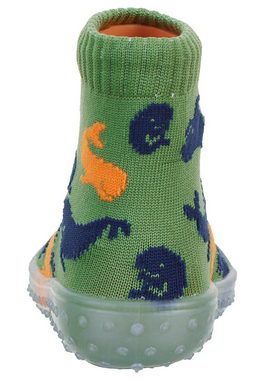 Sterntaler® Basicsocken Adventure-Socks Wale Adventure-Socks - Adventure Socks mit Wal Motiv grün- Abenteuersocken, Kinder Sockenschuhe mit transparenter Gummisohle - Adventure Socken - schnelltrocknend
