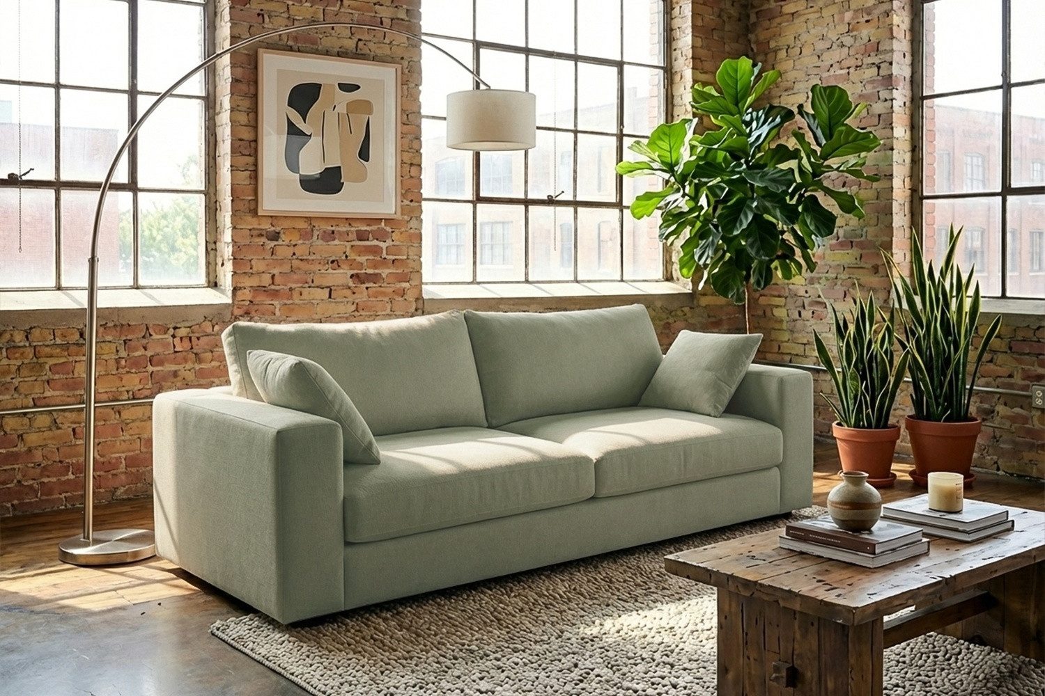 KAWOLA 3-Sitzer AMINA Stoff Couch - Gemütlichkeit - Wohnzimmer Sofa - 3 Sitzer, Modernes Sofa für Drei, hochwertiger Bezug, toller Sitzkomfort