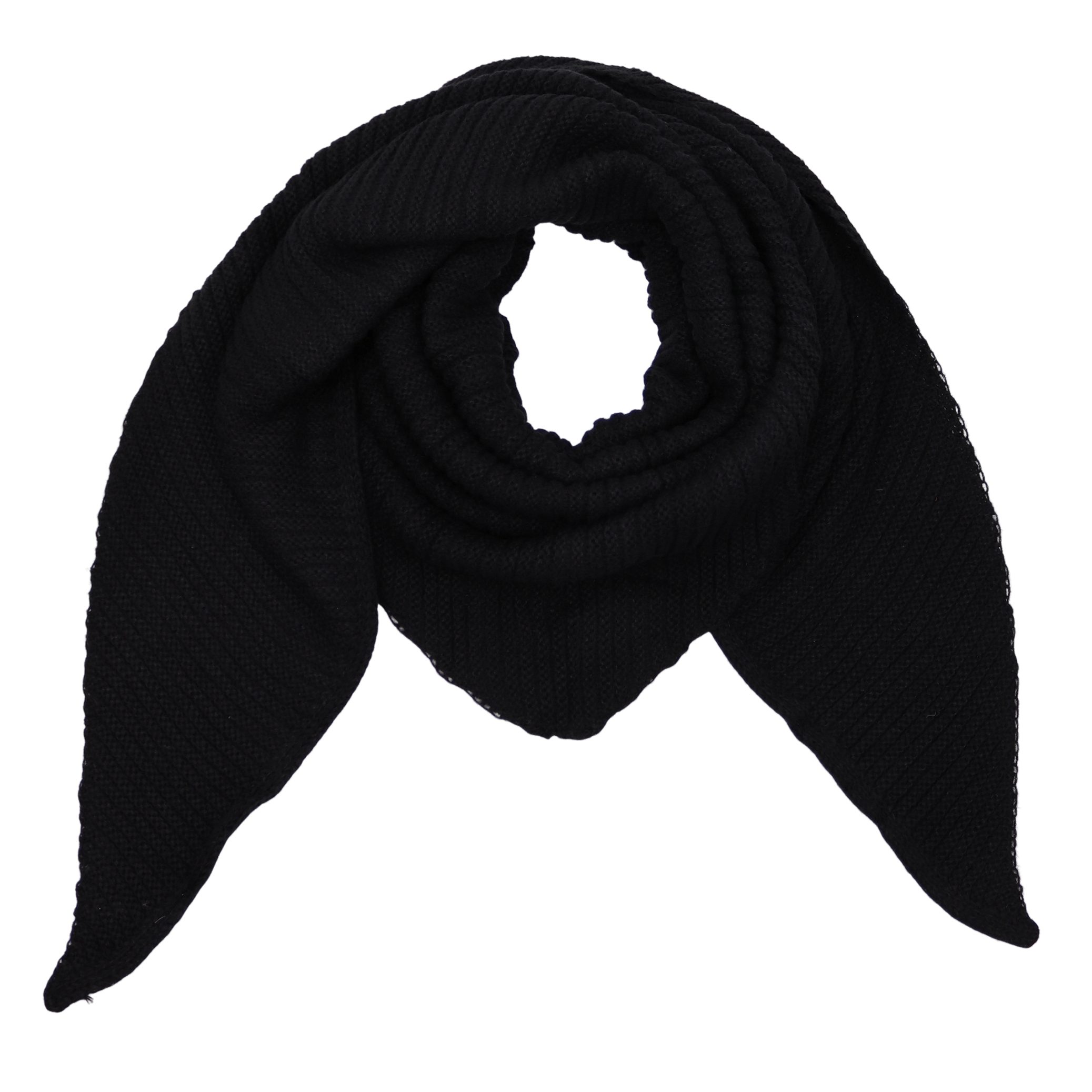 MIRROSI Dreieckstuch Strickschal warmer Dreiecksschal XXL ca.80x210 cm, Leicht, (Made in Italy, Unifarbe), in tollen Farben 20% Lana Wolle