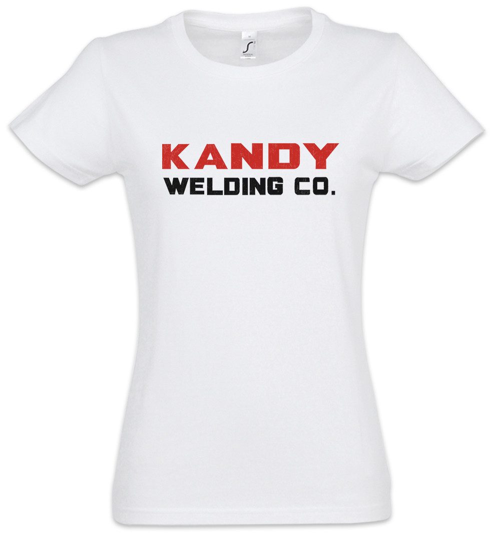 Urban Backwoods Print-Shirt Kandy Welding Damen T-Shirt Breaking Walter El Bad Camino White Movie (1-tlg) Jesse Better Pinkman Call