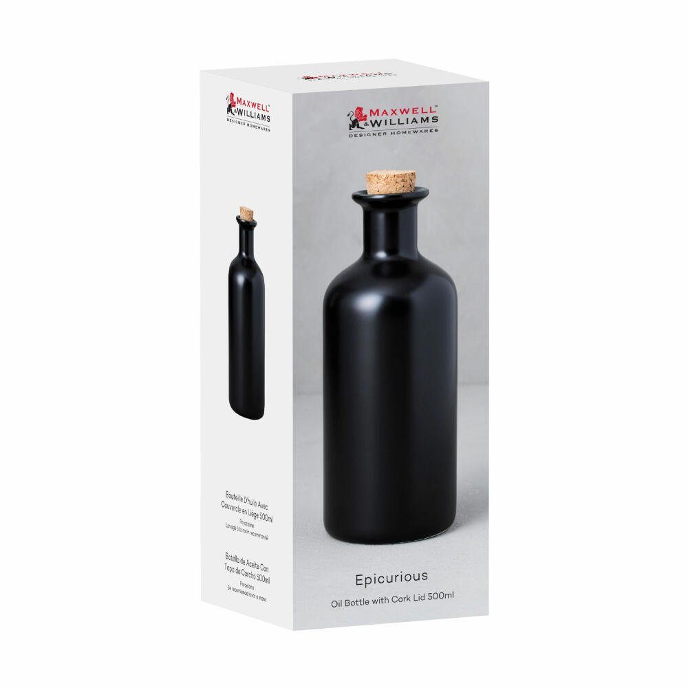 Maxwell & Williams Vorratsdose Epicurious, Schwarz, 580 ml, Porzellan