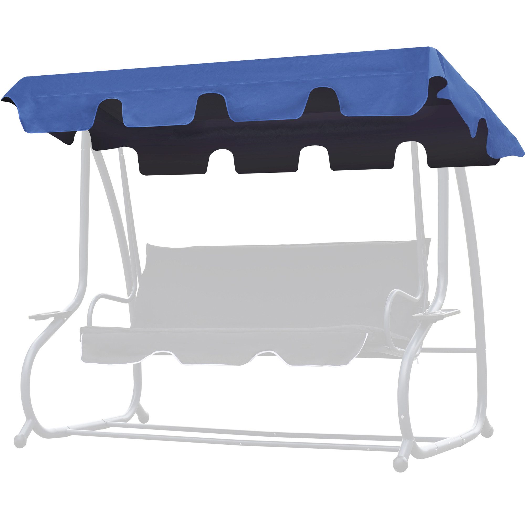 bonsport Hollywoodschaukelersatzdach Ersatzdach für Hollywoodschaukel, Polyester, PVC Beschichtet
