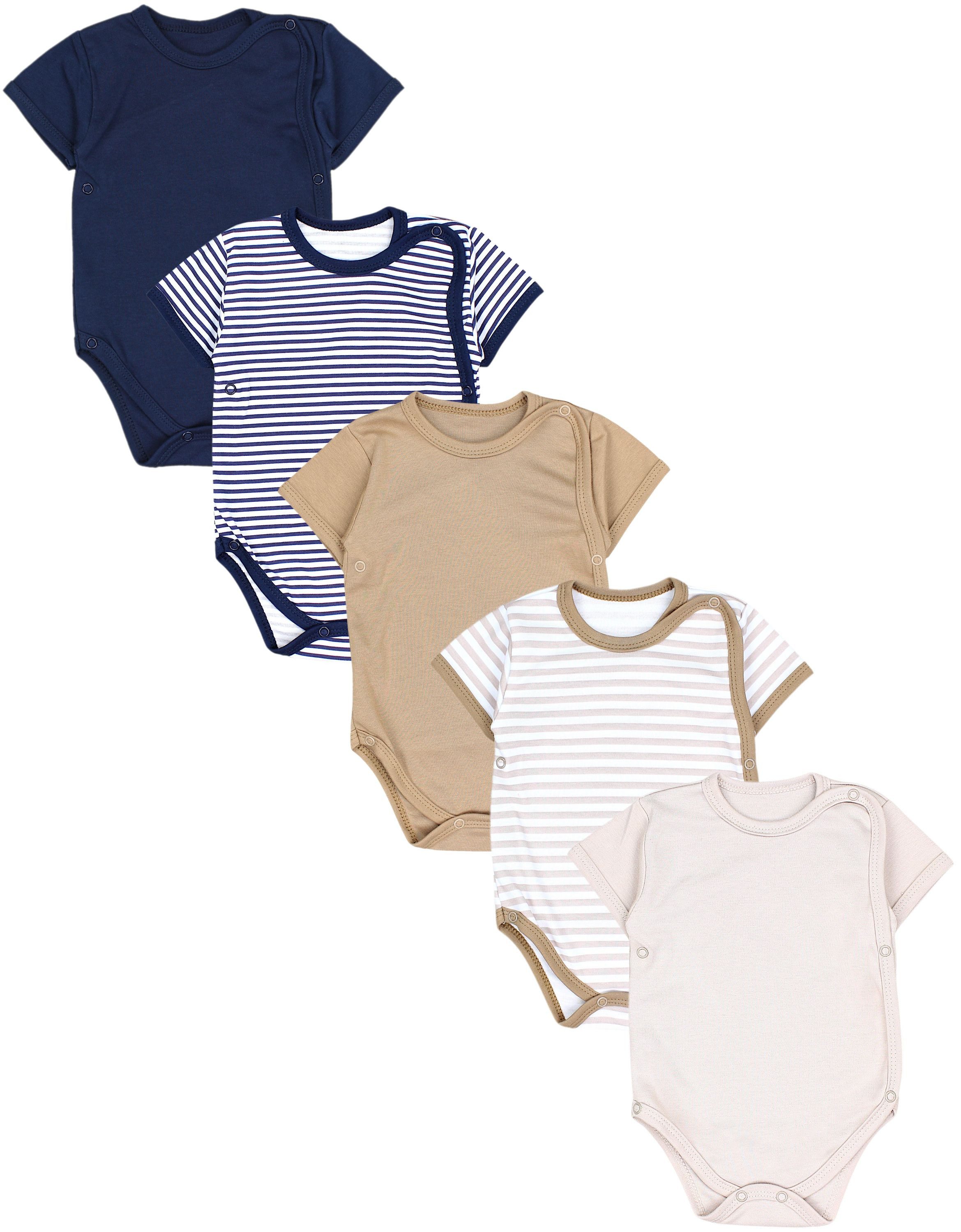 TupTam Kurzarmwickelbody TupTam Baby Jungen Kurzarm Wickelbody Baumwolle Body 5er Set