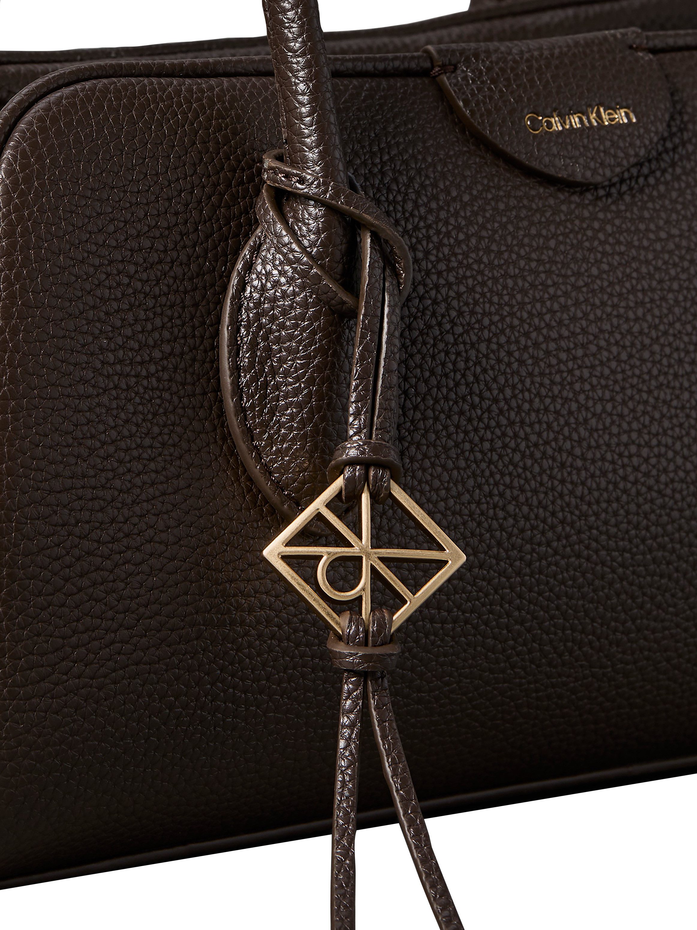 Calvin Klein Schultertasche EMBLEM TRIO PEBBLE SHOULDER BAG, Henkeltasche, Handtasche mit Schmucklogo