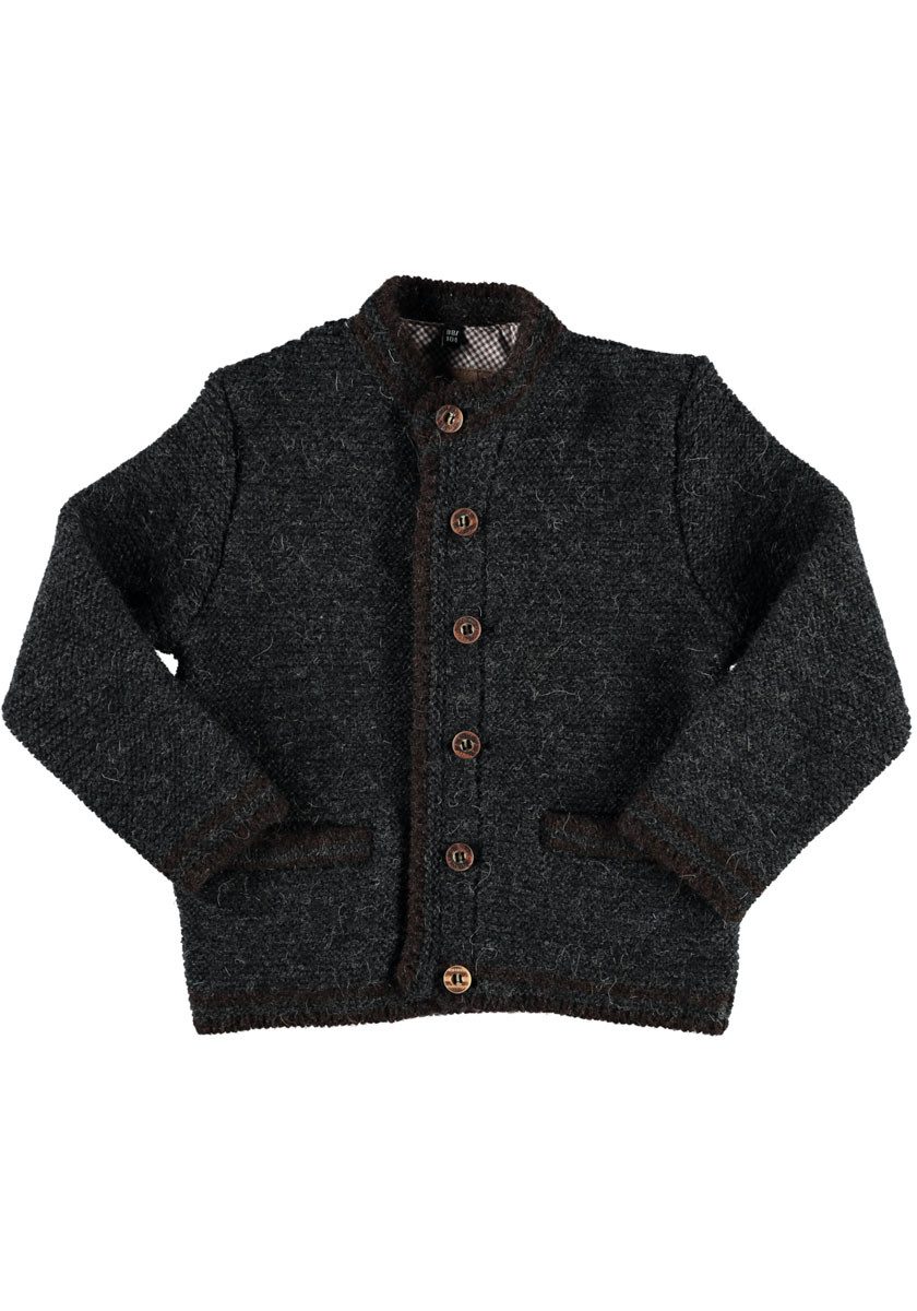 OS Trachten Strickjacke Ruruba Rundhalsausschnitt