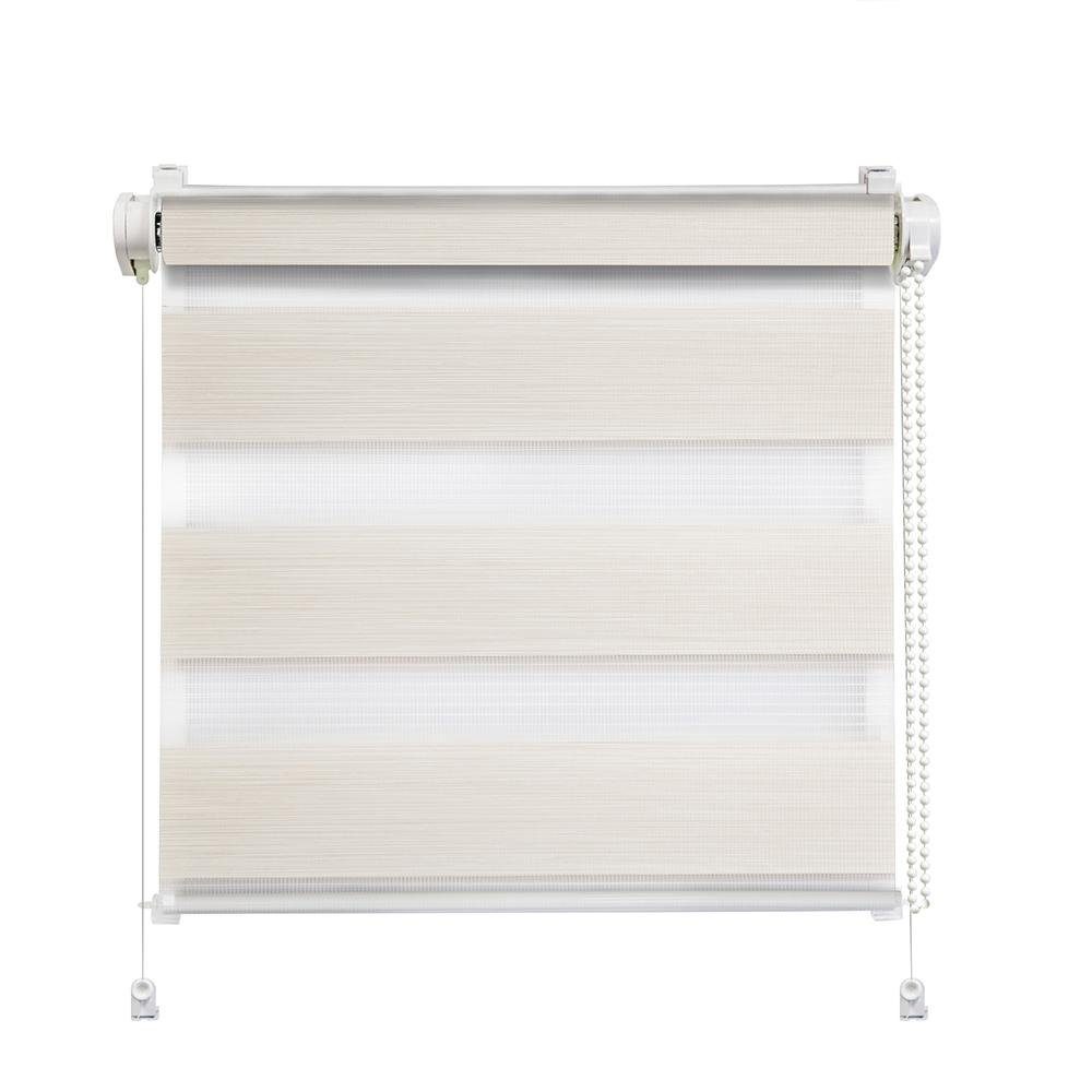 Doppelrollo Klemmfix Click Doppelrollo 3 in 1, natur / beige / creme, Clever-Kauf-24, ohne Bohren