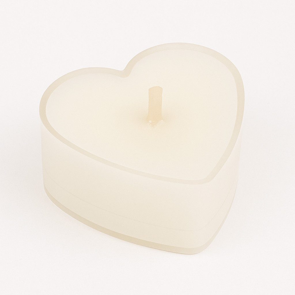 what the shop Teelicht Teelichter Herzform – 8 Stück in Herzverpackung, rot oder weiß, 4x4 cm, Romantischer Kerzenschein für jeden Anlass