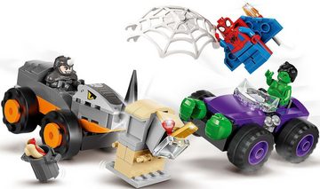 LEGO® Konstruktionsspielsteine Hulks und Rhinos Truck-Duell (10782), LEGO® Marvel, (110 St)