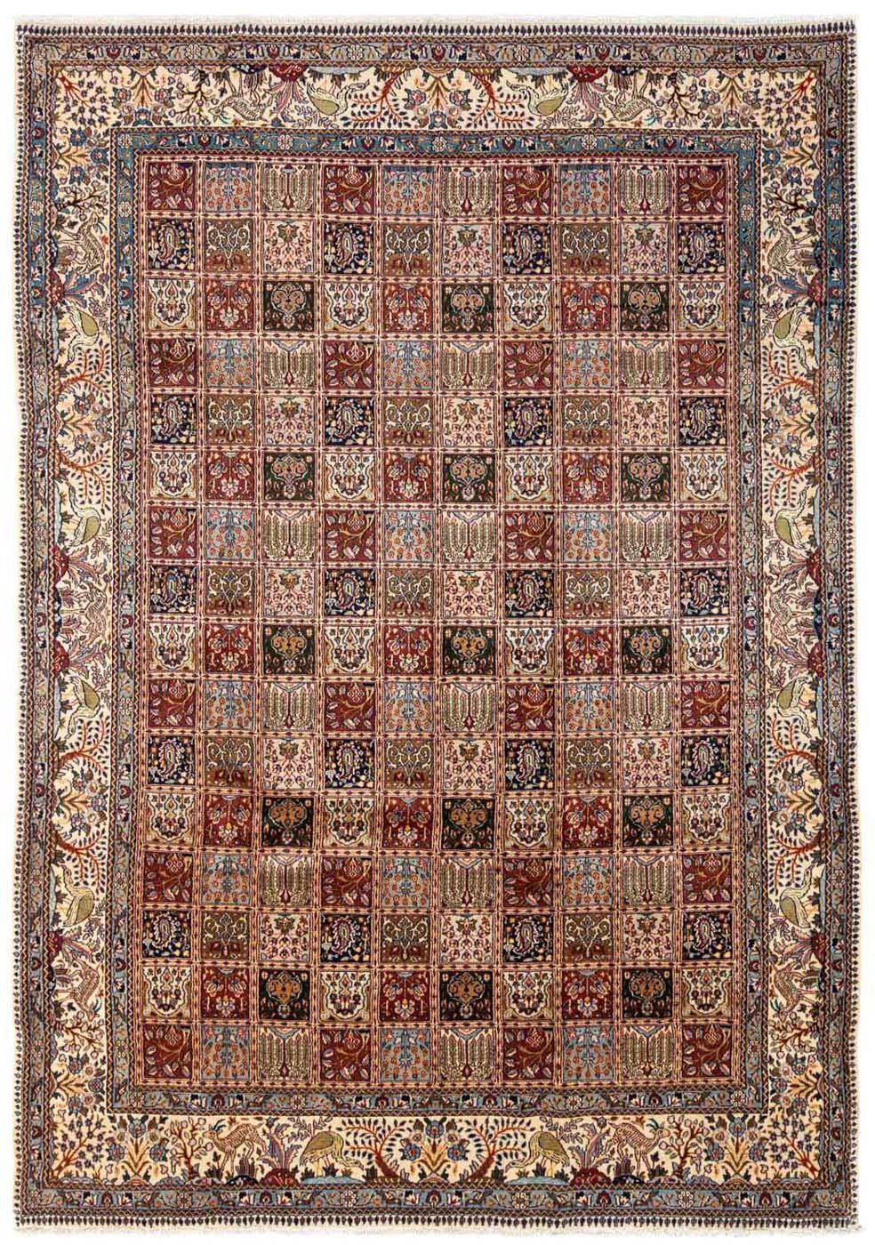 morgenland, cm, mm, Medaillon scuro rechteckig, Handgeknüpft Täbriz Höhe: Rosso 10 Hochflor-Läufer x 265 106