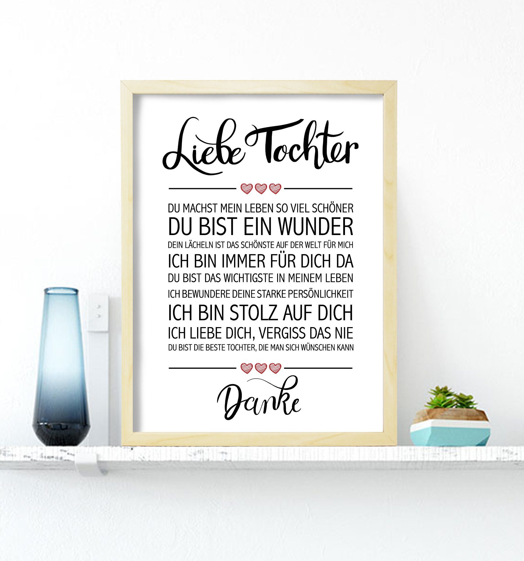 Close Up Kunstdruck Liebe Tochter gerahmter günstig online kaufen
