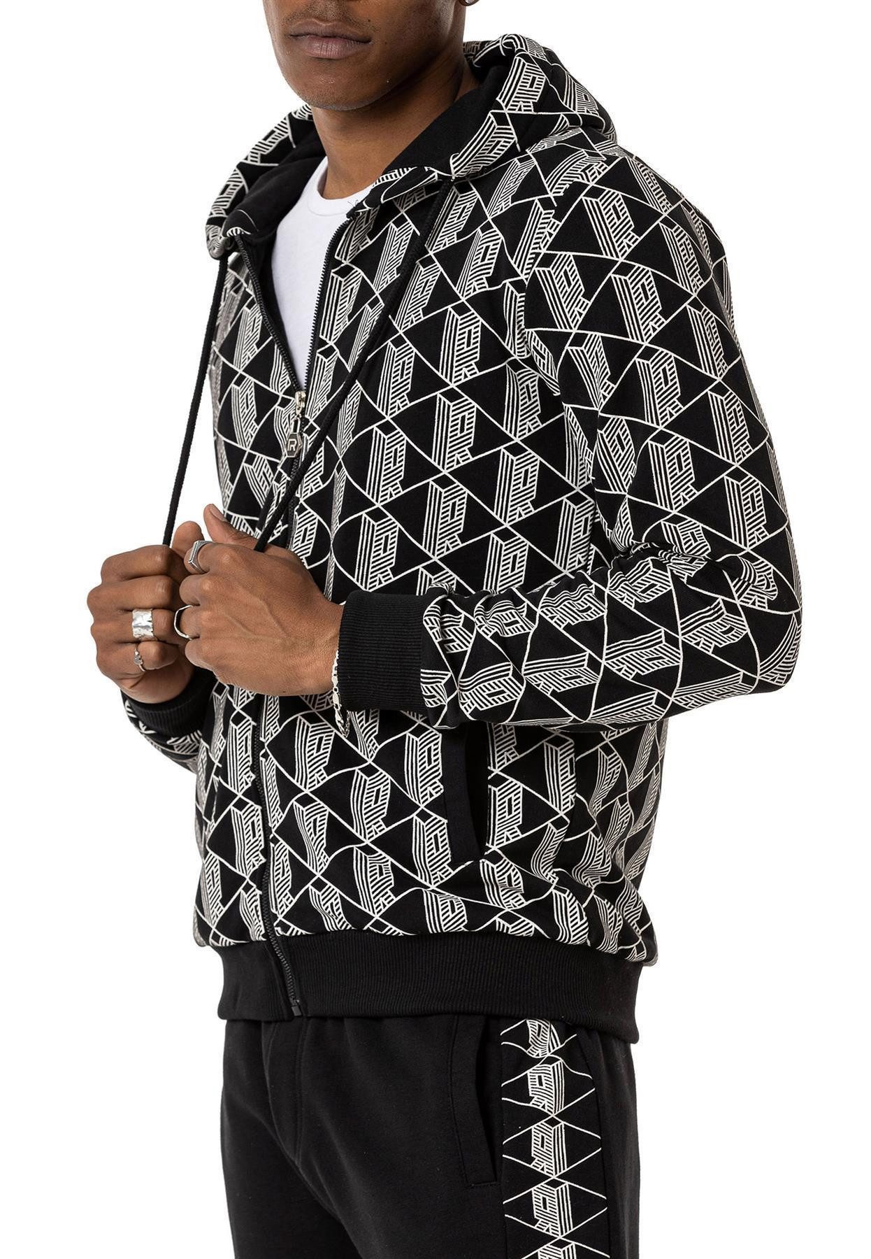 RedBridge Kapuzensweatjacke Sweater mit Kapuze 3D Allover-Print günstig online kaufen