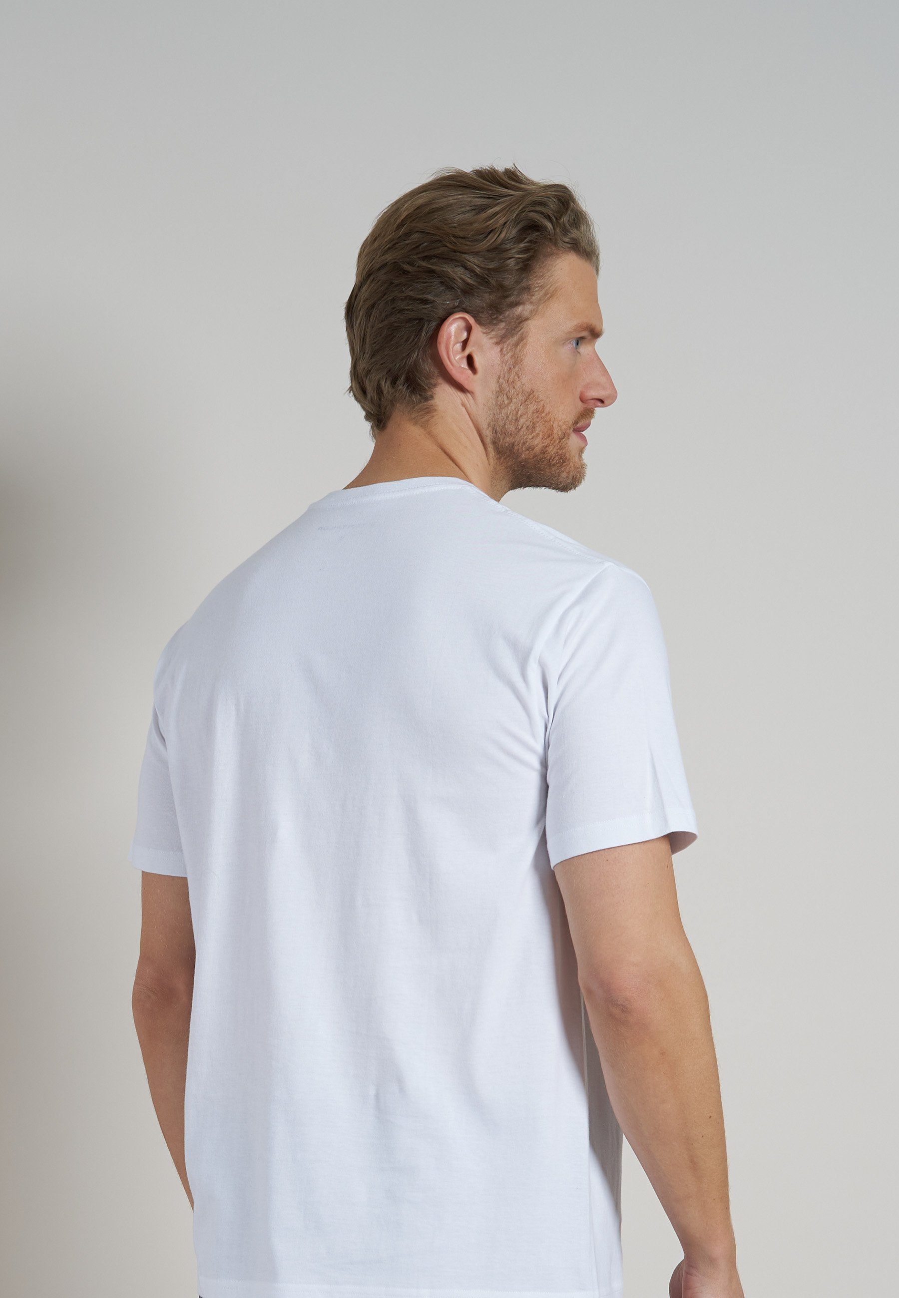 TOM TAILOR Unterziehshirt TOM TAILOR Herren T-Shirt weiß uni 3er Pack (3-St) – Bild 4 von 5