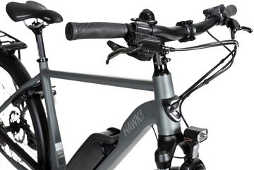 HAWK Bikes E-Bike E-Trekking 500 Gent, 10 Gang Shimano Deore Schaltwerk, Kettenschaltung, Mittelmotor, 500 Wh Akku