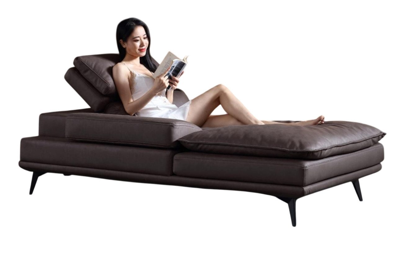 Xlmoebel Chaiselongue Neu Braun Chaiselongue Sofa im Modernen Design, 1 Teile, Hergestellt in Europa