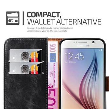 Cadorabo Handyhülle Samsung Galaxy S6 Samsung Galaxy S6, Klappbare Handy Schutzhülle - Hülle - mit Standfunktion und Kartenfach