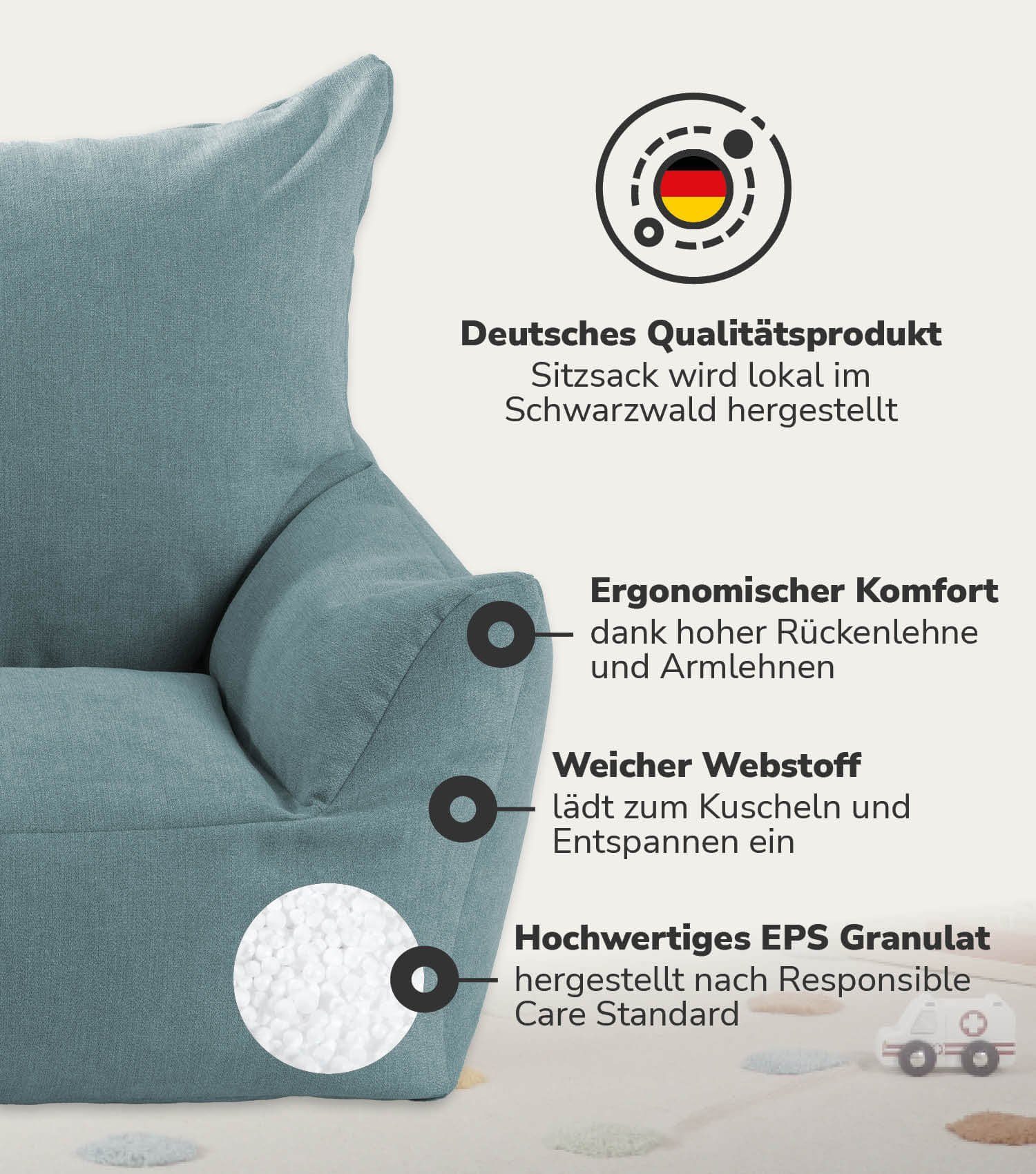 mokebo Kindersessel Der Pausenheld (Petrol), Kinder günstig online kaufen