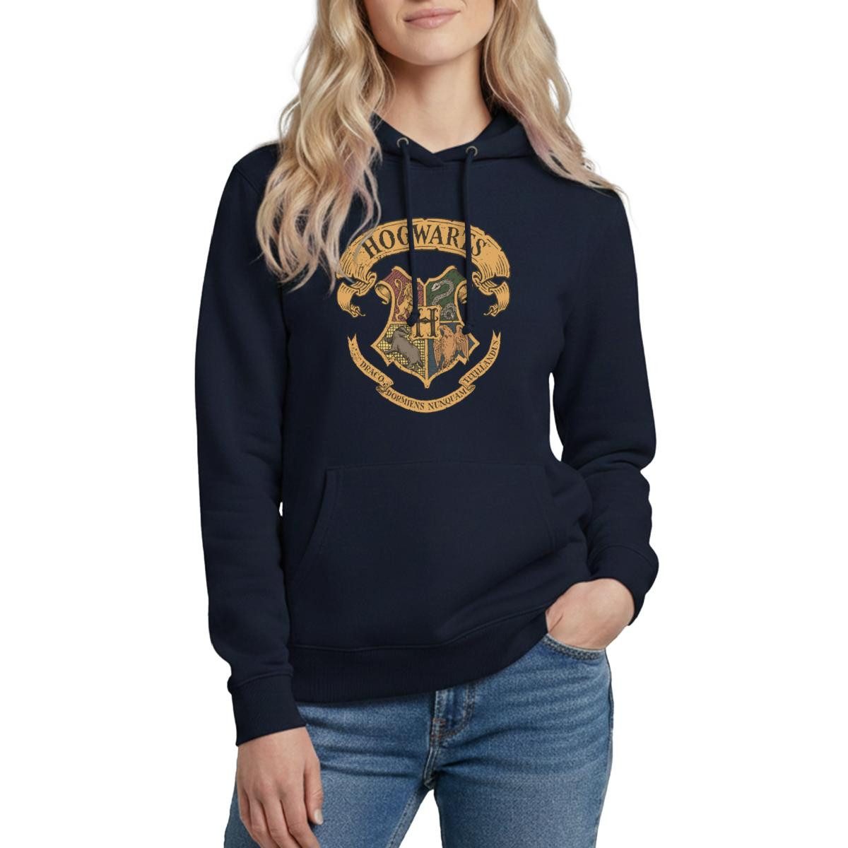 Hoodie Harry Potter Hogwarts Wappen Damen Hoodie