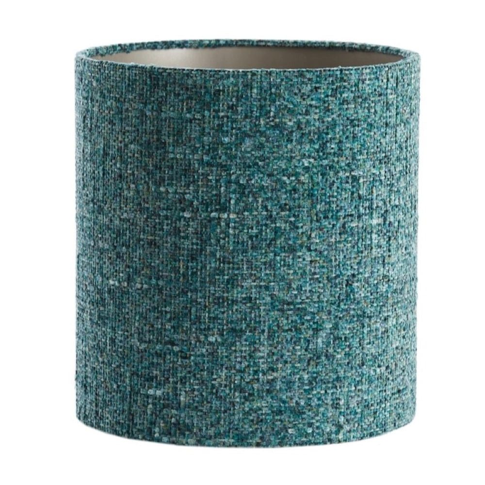 Dirk Davids Leuchten GmbH Lampenschirm Lampenschirm Zylinder in Bouclé Blaugrün 30-30-32cm