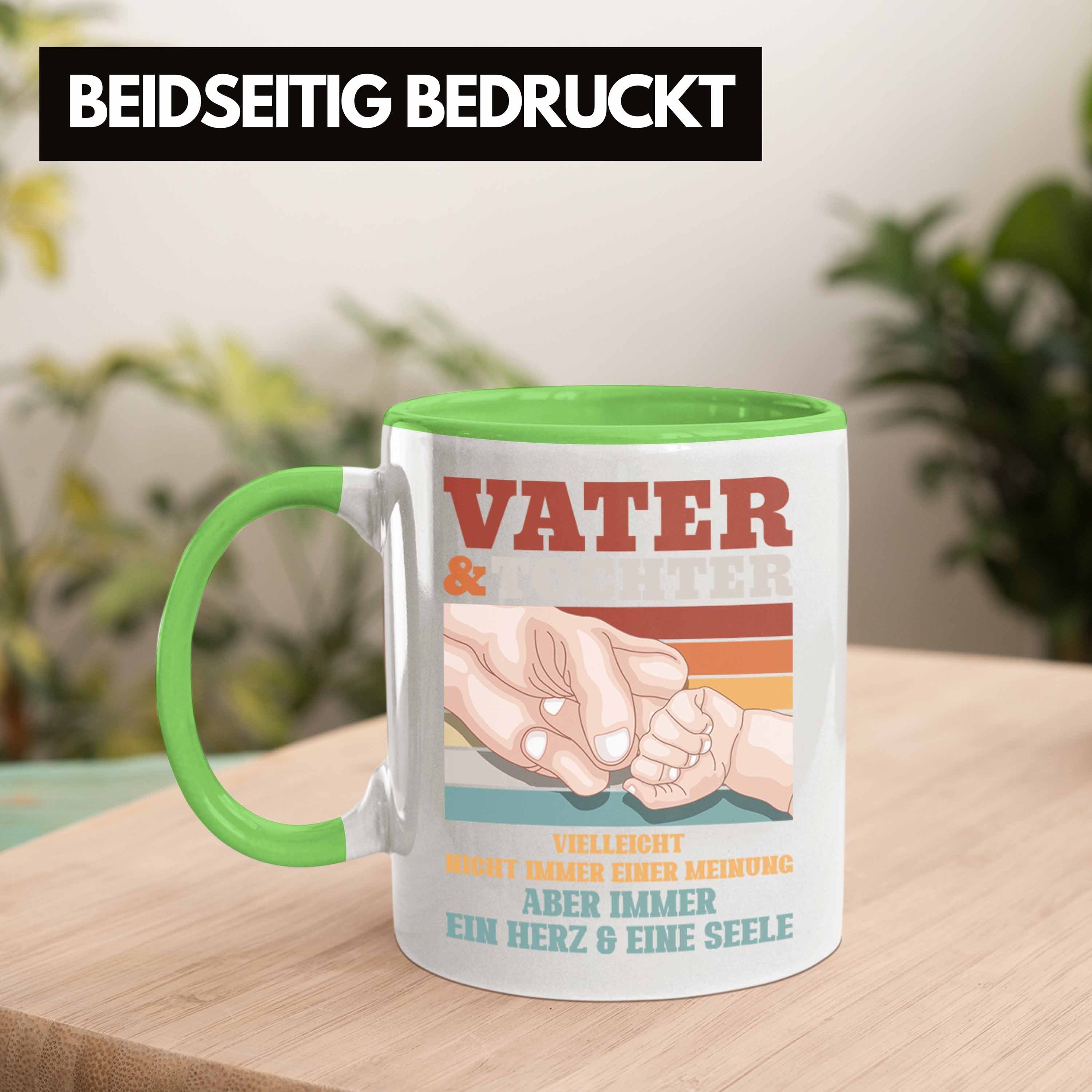 Tasse Partner Trendation Geschenk Trendation Grün Papa Tasse und Töchter Vater Tochter Geschenkidee -