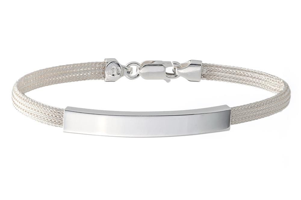 Silberarmband Fashion Gravurarmband - echt 925 Silber SIL186, Länge wählbar