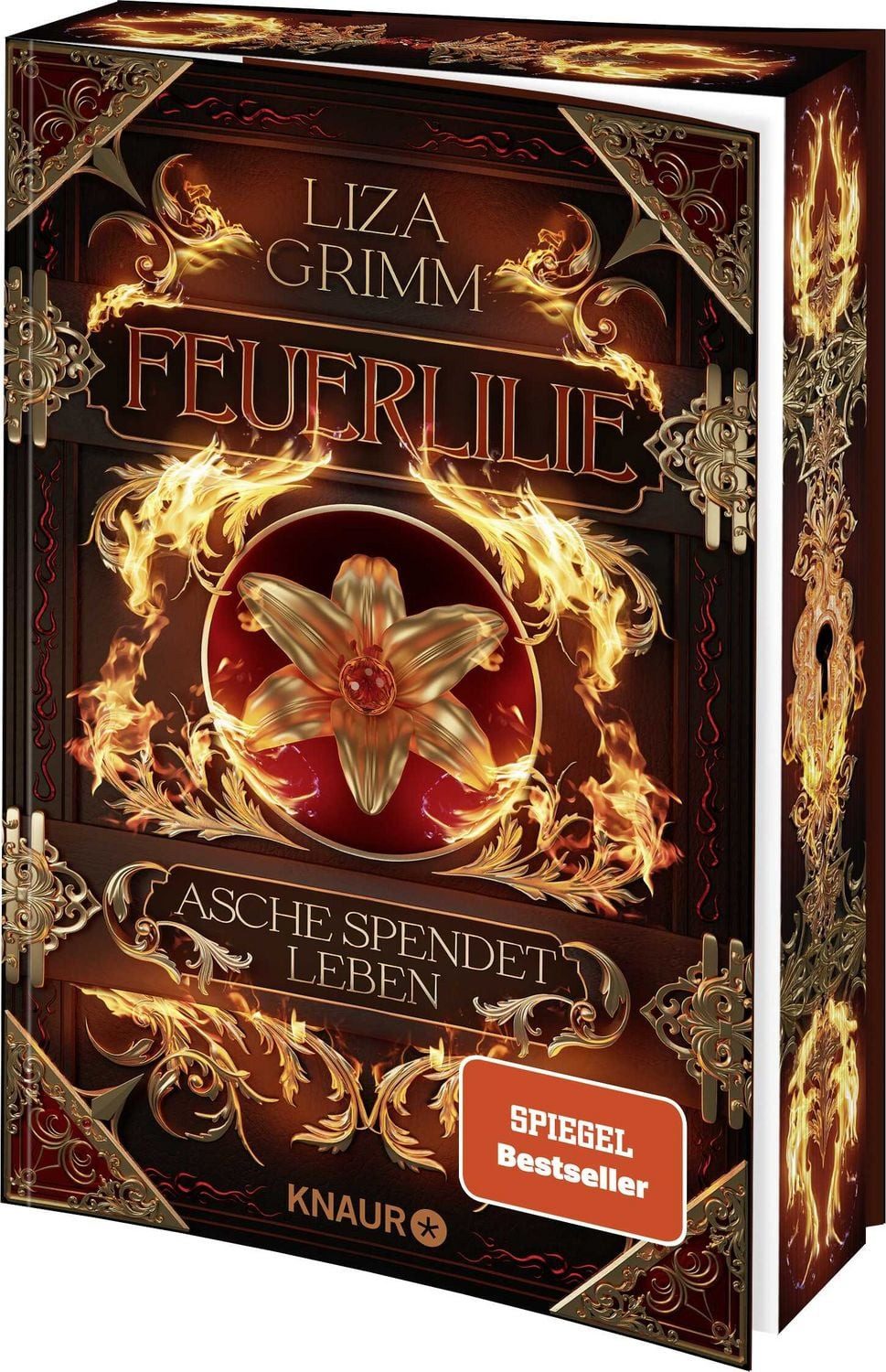 Feuerlilie. Asche spendet Leben / Liza Grimm, Roman, Limitierte Auflage mit Farbschnitt, Band 2 der High Fantasy-Dilogie um politische Intrigen und Elementarmagie