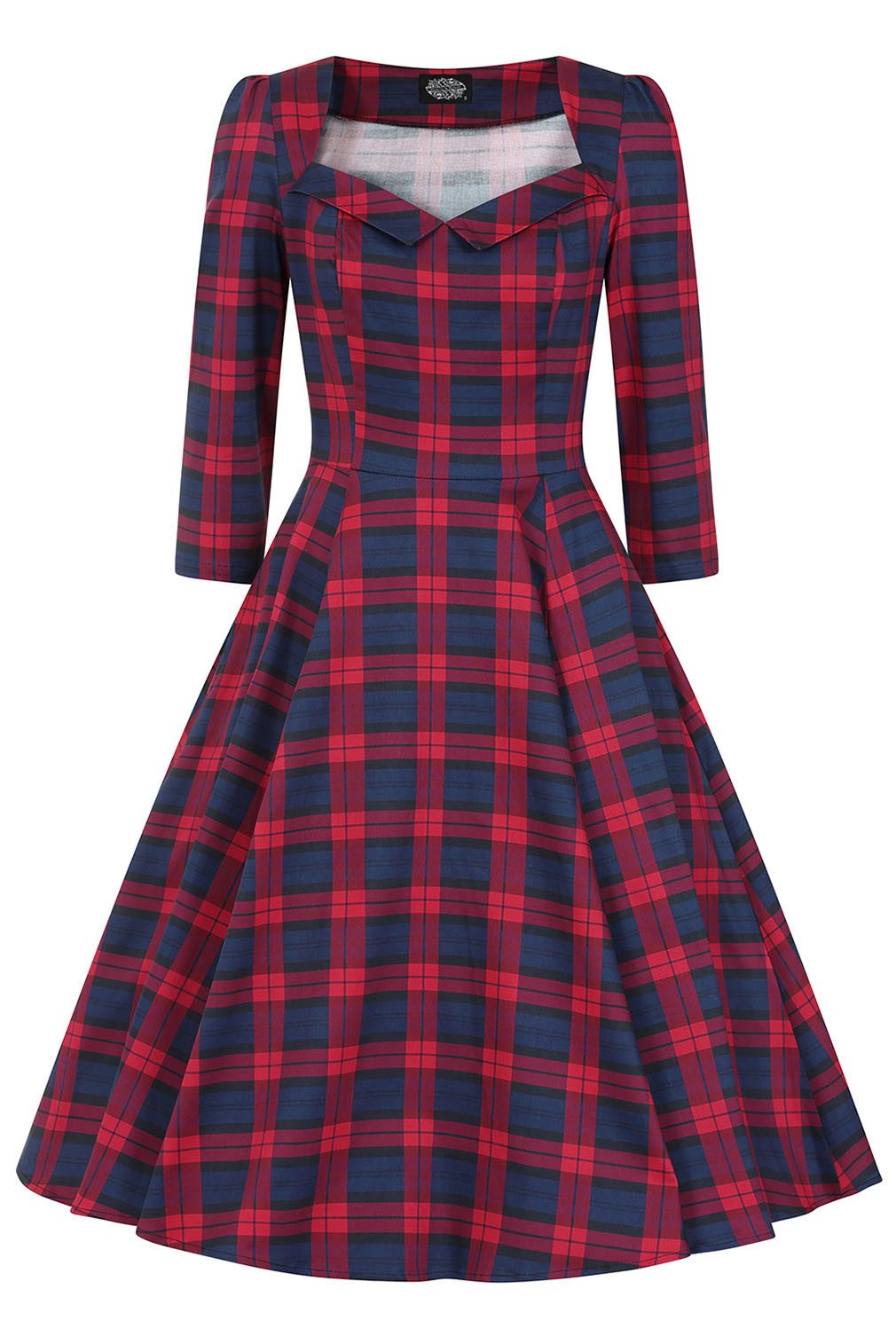 Hearts & Roses London A-Linien-Kleid Margot Tartan Kariert Vintage Retro 50 günstig online kaufen