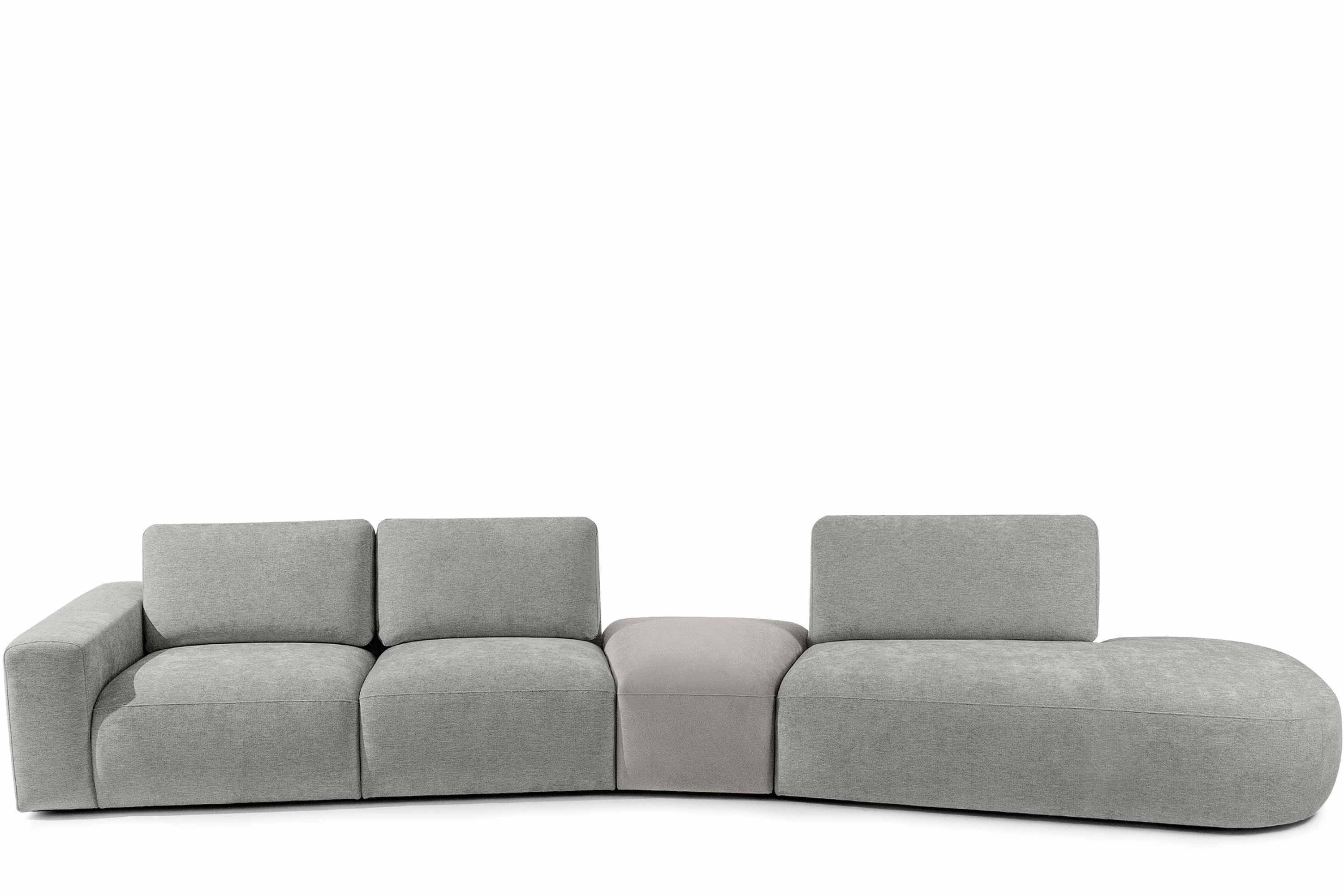 KONSIMO® Ecksofa ZUCCO Ecksofa rechts, 4 Teile, organische Form, hergestellt in der EU, handgefertigt, Modern