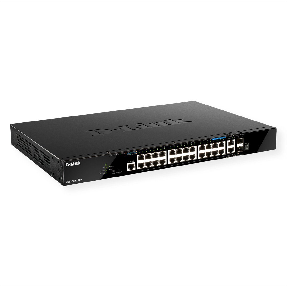 D-Link DGS-1520-28MP/E 28-Port Smart Managed PoE+ Gigabit Stack Switch ...